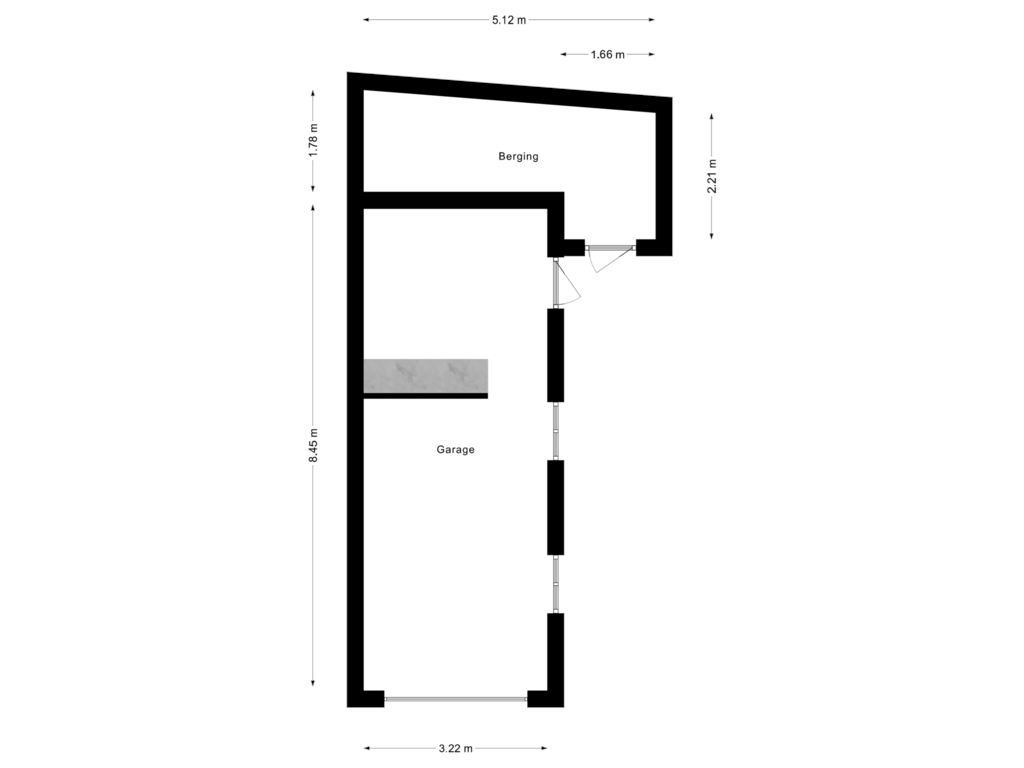 Bekijk plattegrond van Garage/Berging van Pennendijk 40