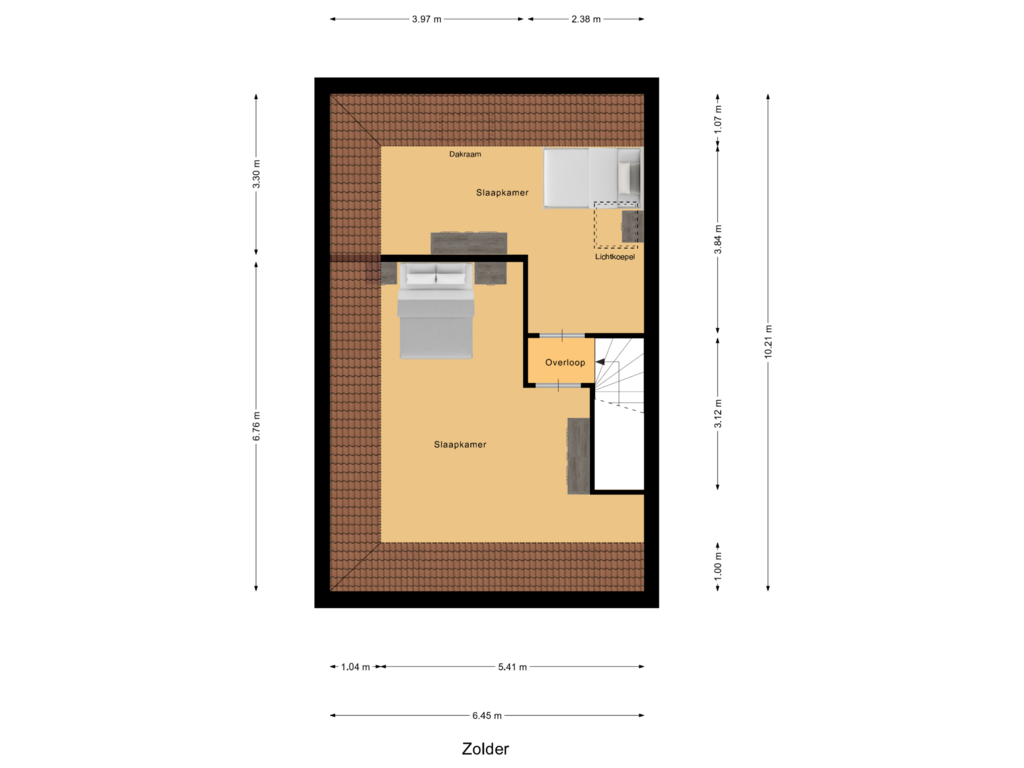 View floorplan of Zolder of Toebesbrink 4