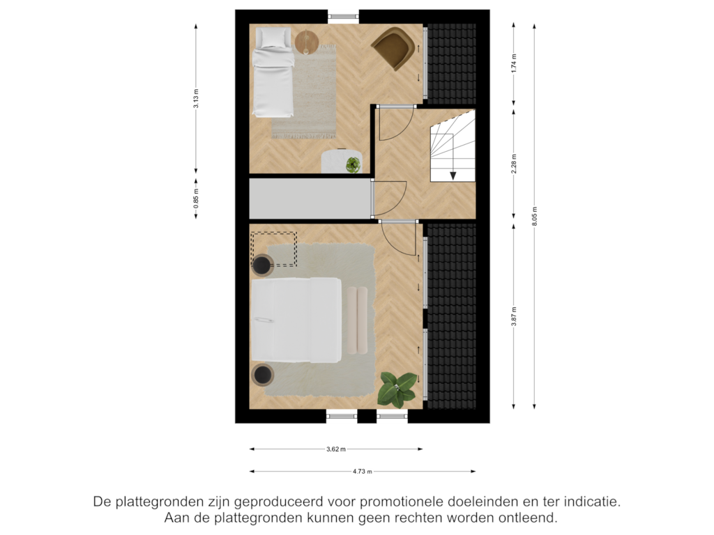 Bekijk plattegrond van Eerste verdieping van Rijpersweg 19