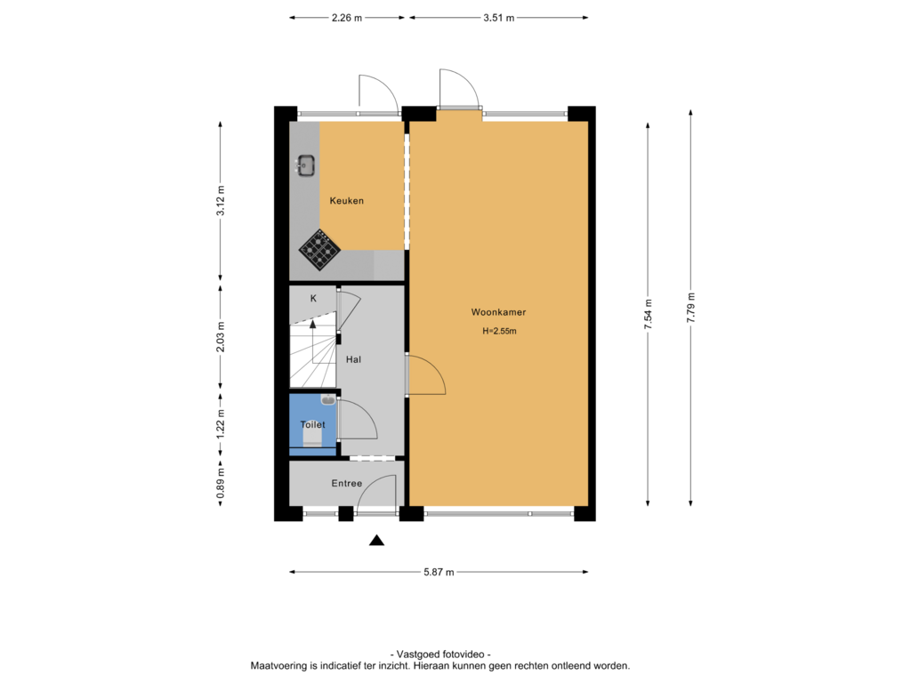 View floorplan of Begane grond of Sandenburgstraat 32