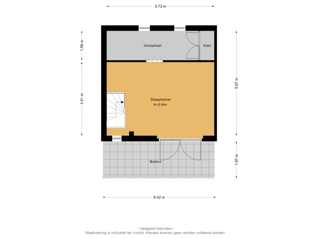 View floorplan of 2e verdieping of Sandenburgstraat 32