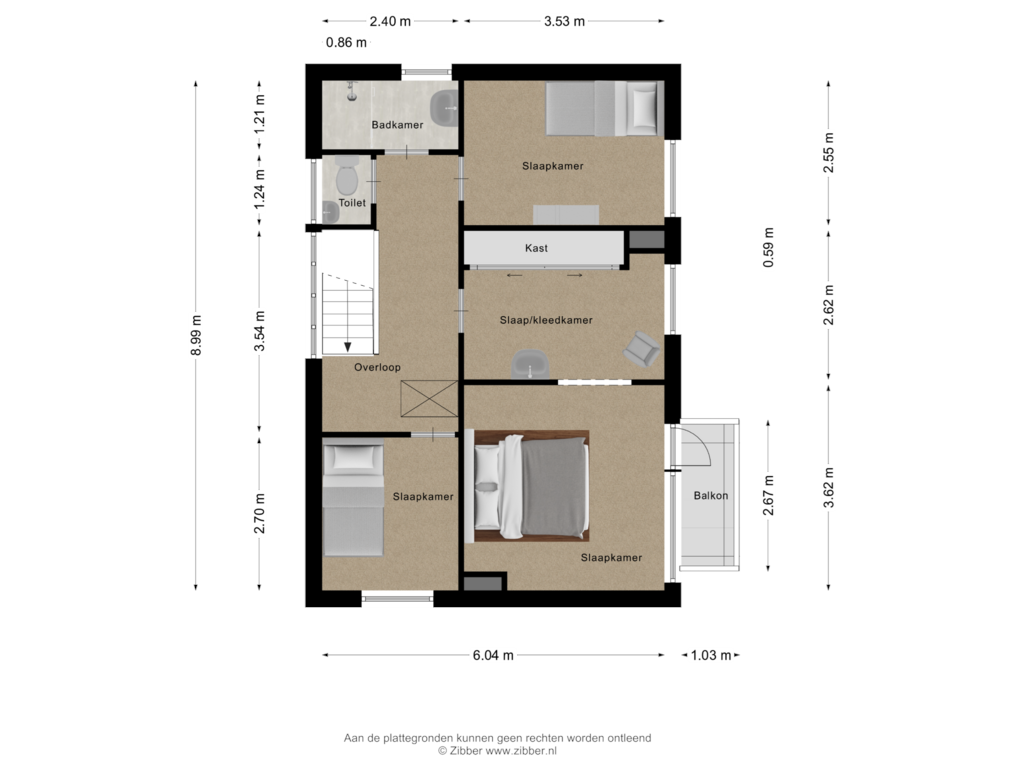 Bekijk plattegrond van Eerste Verdieping van Vijverstraat 20