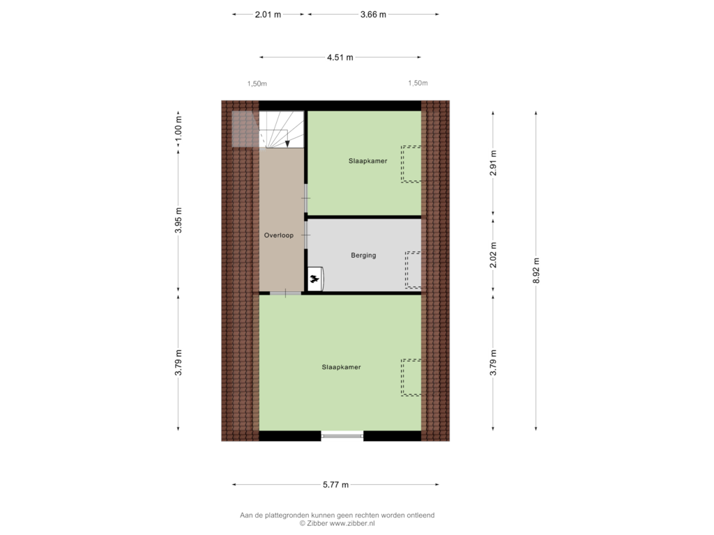 Bekijk plattegrond van Tweede Verdieping van Het Dorpsplein 44