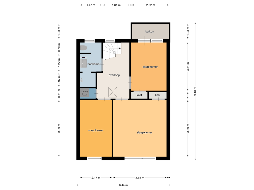 Bekijk plattegrond van Floor 1 van Variksestraat 6-A