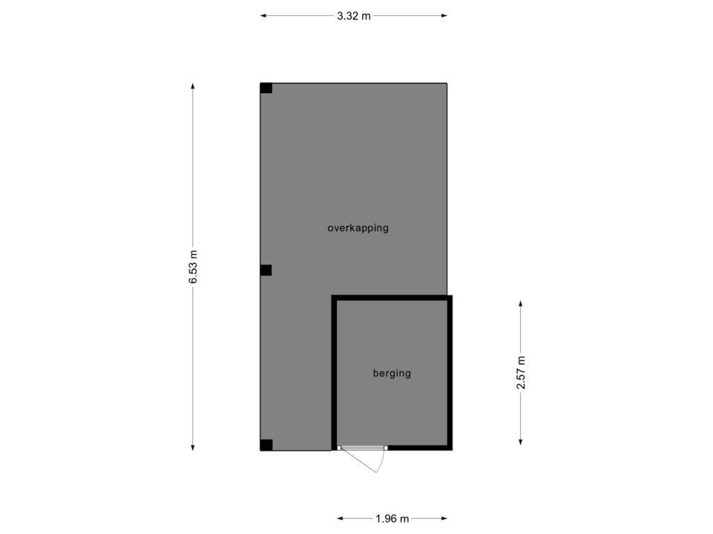 Bekijk plattegrond van Berging van Honte 9