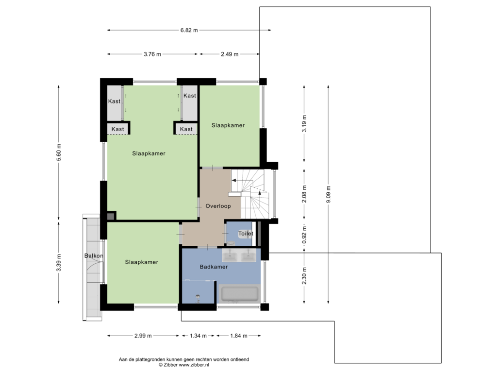 View floorplan of Eerste Verdieping of Erve de Wel 2