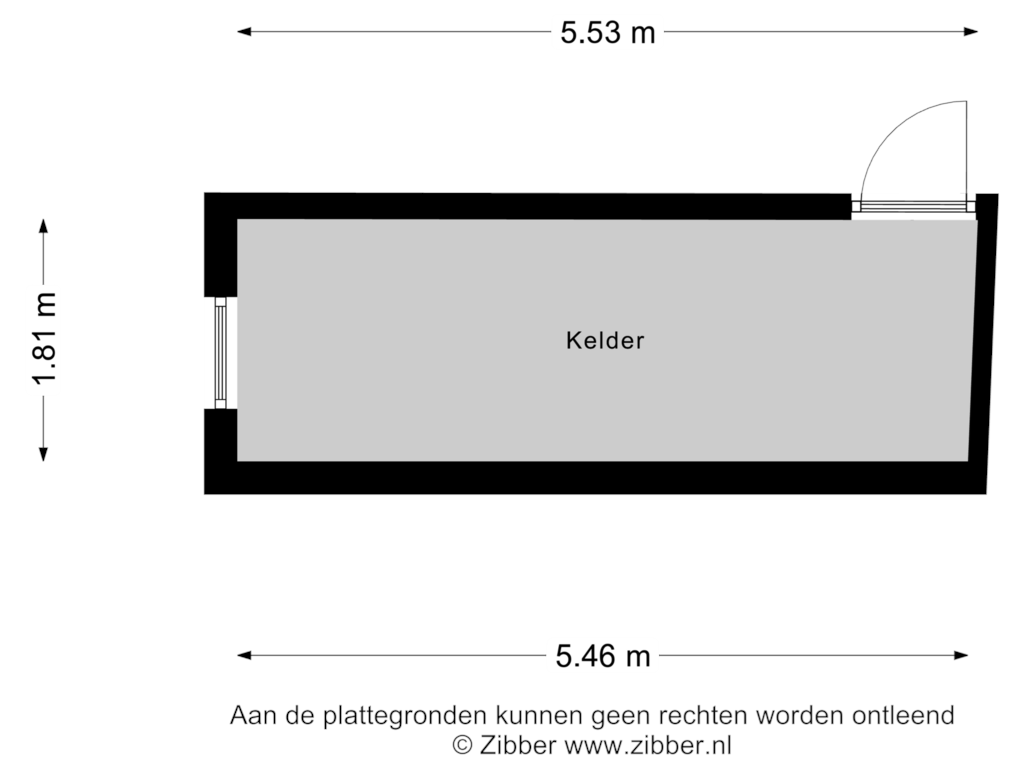 View floorplan of Kelder of Nieuwebildtdijk 426