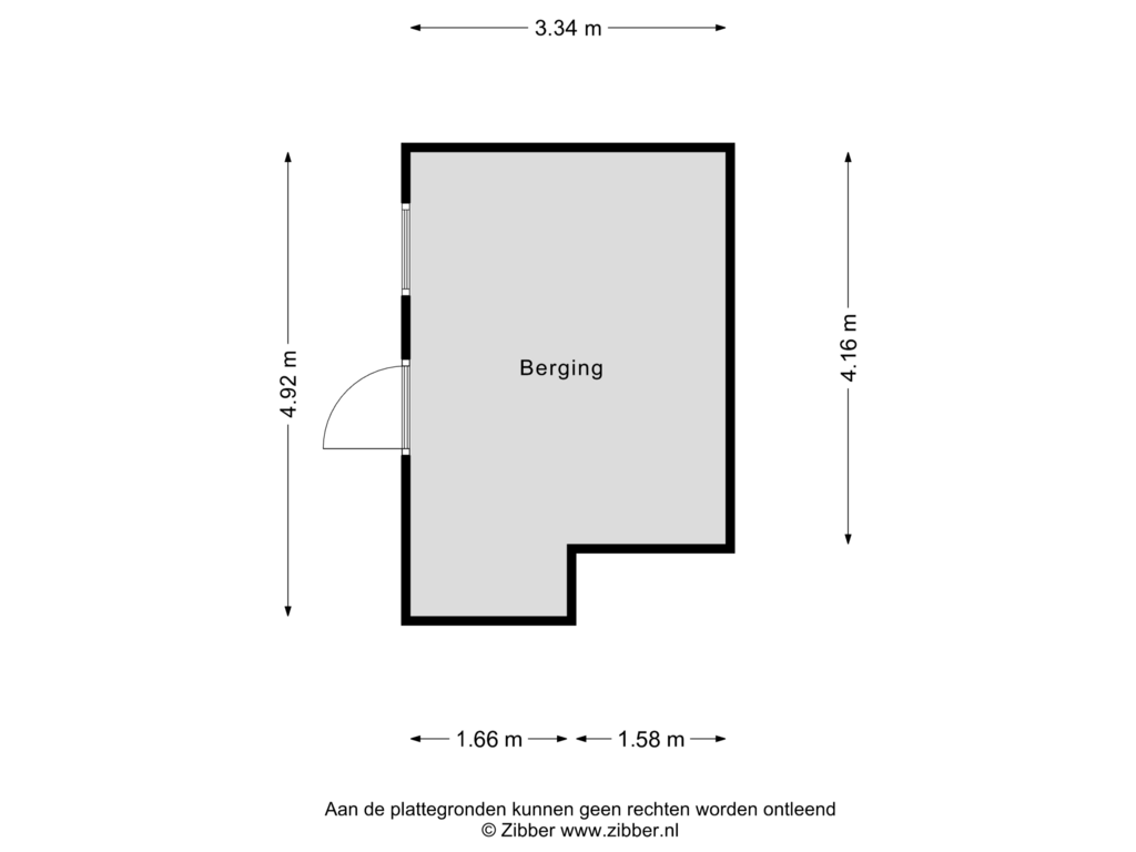 View floorplan of Berging of Merelstraat 13