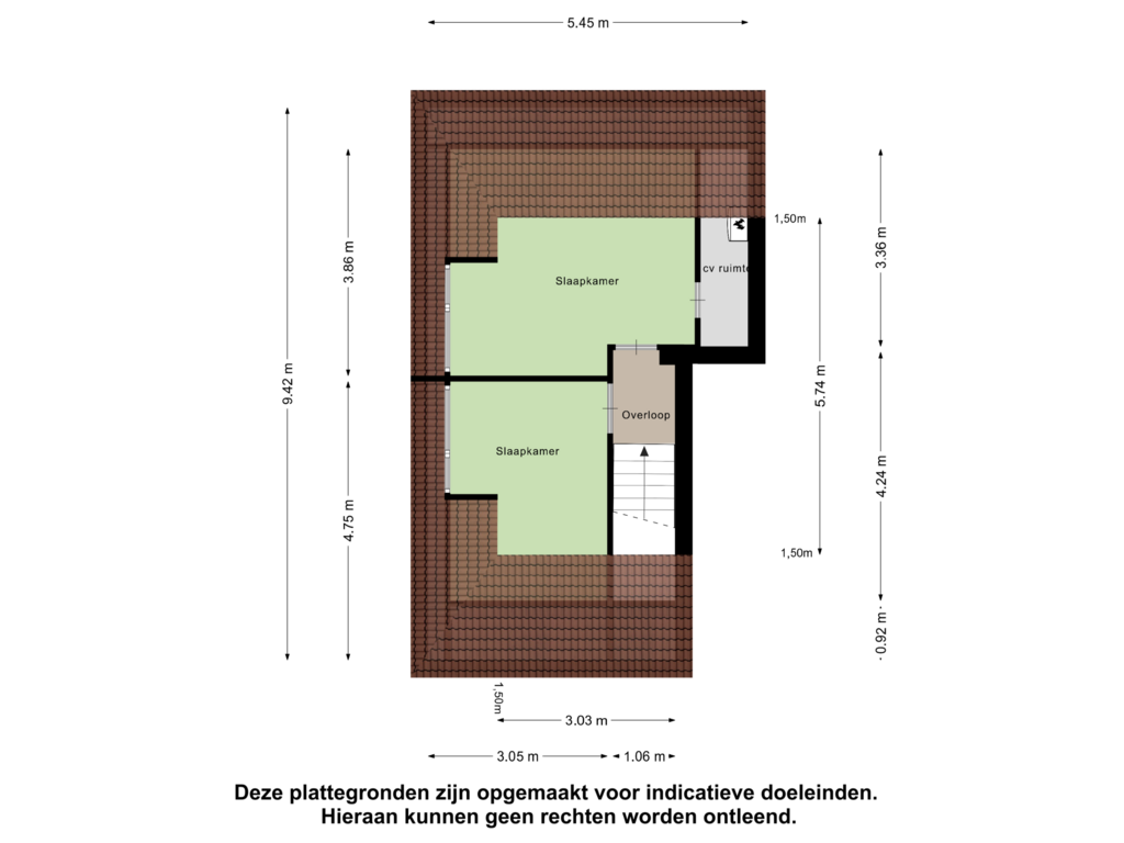 Bekijk plattegrond van Eerste Verdieping van Concordiastraat 10-B