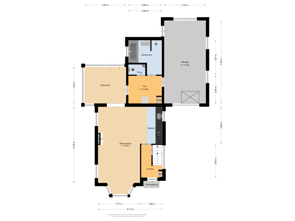 Bekijk plattegrond van Begane grond van Straatweg 31