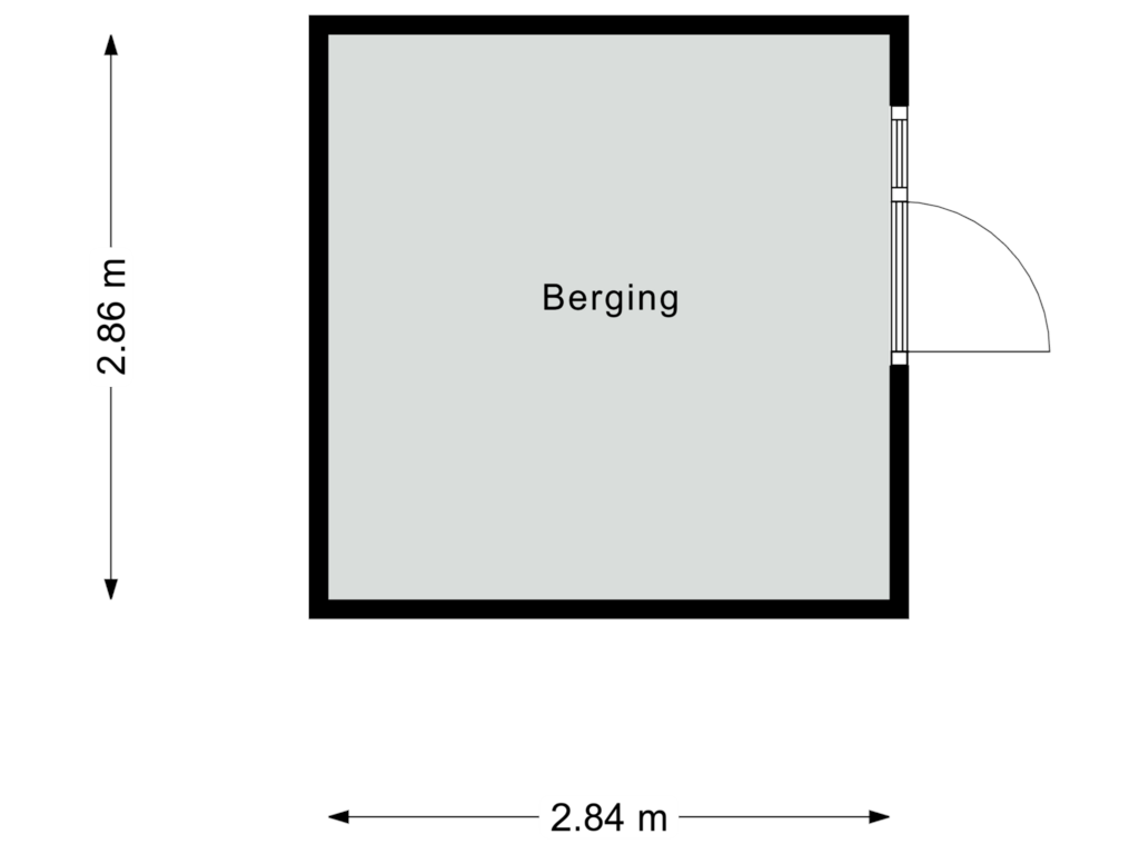 View floorplan of Berging of Hendrik Mandestraat 11