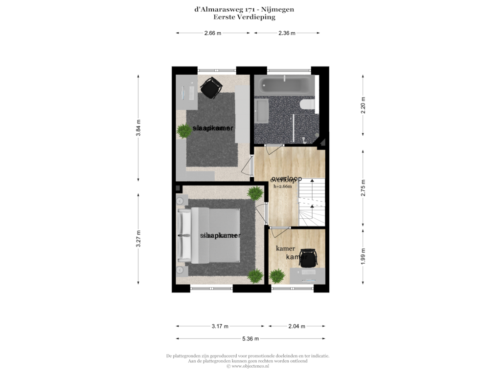 Bekijk plattegrond van EERSTE VERDIEPING van d'Almarasweg 171