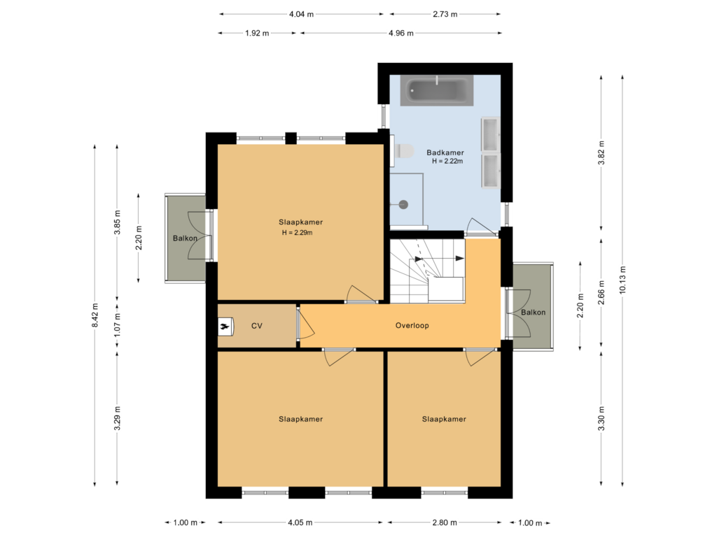 Bekijk plattegrond van Eerste verdieping  van Hazelaarlaan 7