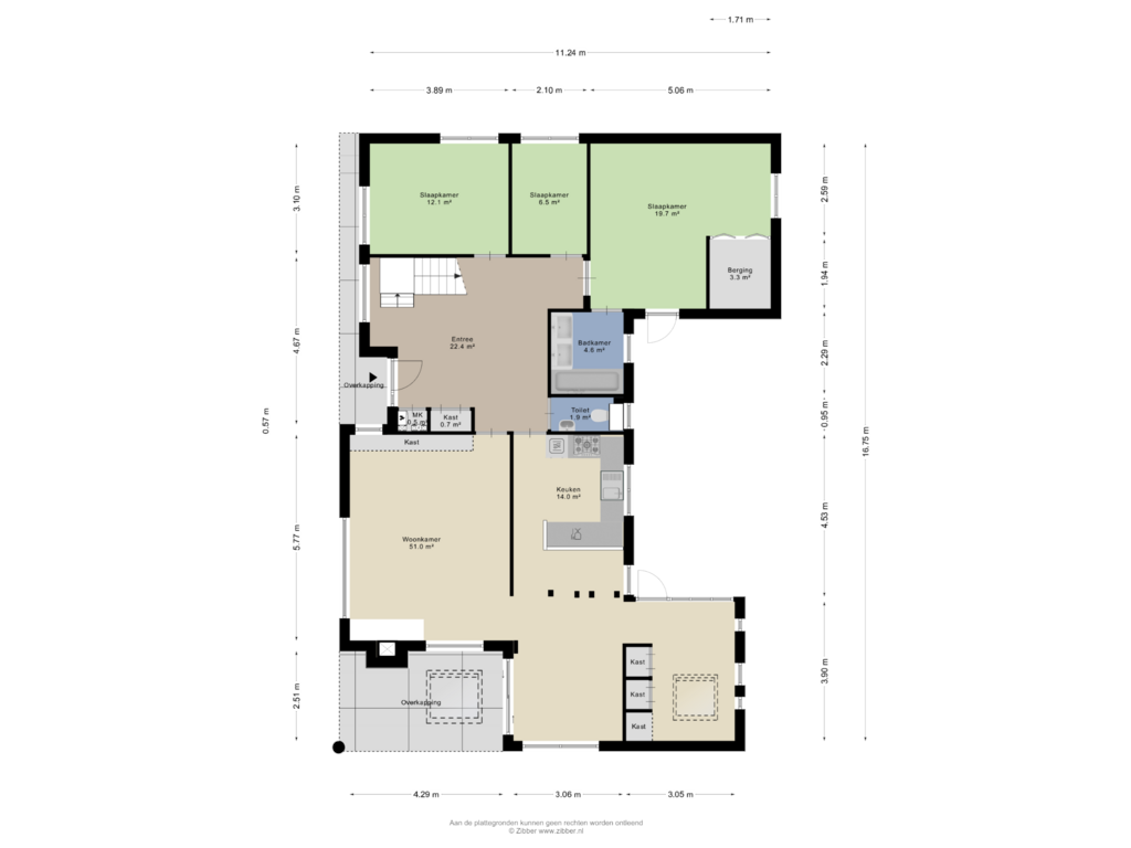 View floorplan of Begane Grond of Brinkerinckbaan 13