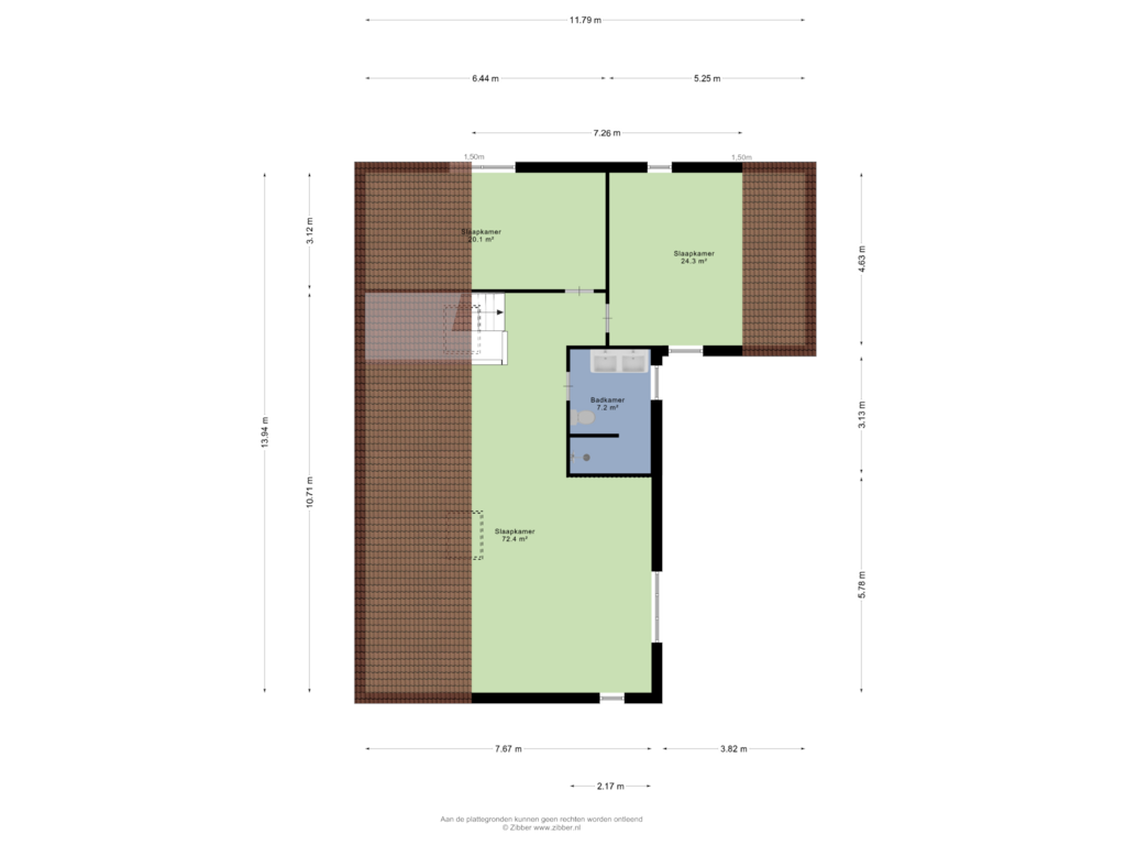 View floorplan of Eerste verdieping of Brinkerinckbaan 13