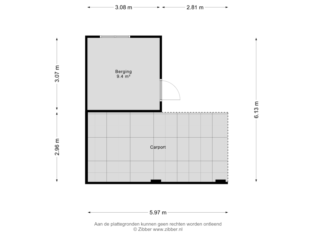 View floorplan of Berging of Brinkerinckbaan 13