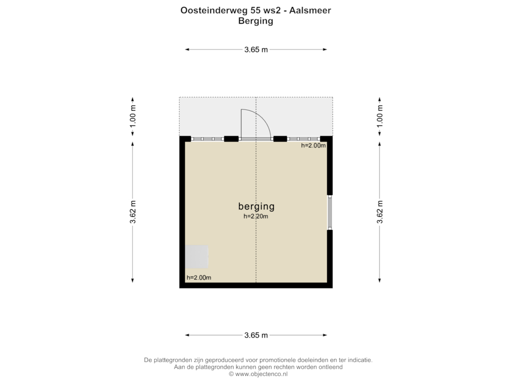 View floorplan of BERGING of Oosteinderweg 55-WS2