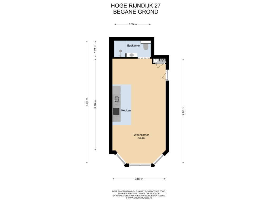 Bekijk plattegrond van Begane Grond van Hoge Rijndijk 27