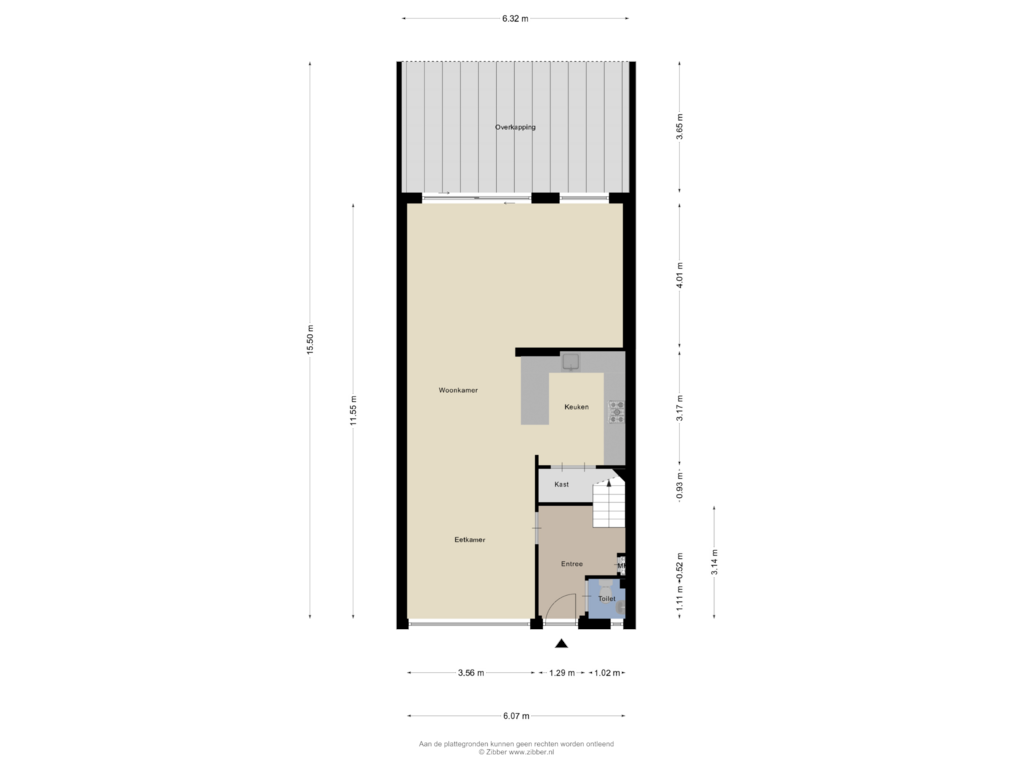 Bekijk plattegrond van Begane Grond van Kortenaerstraat 4