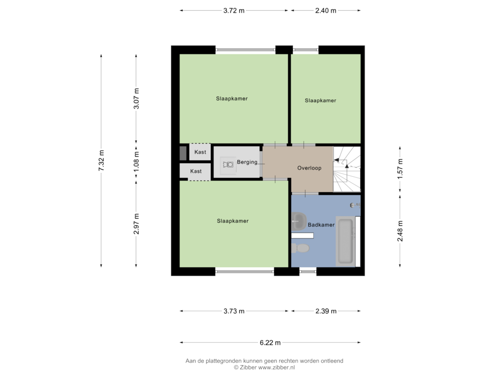 Bekijk plattegrond van Eerste Verdieping van Kortenaerstraat 4