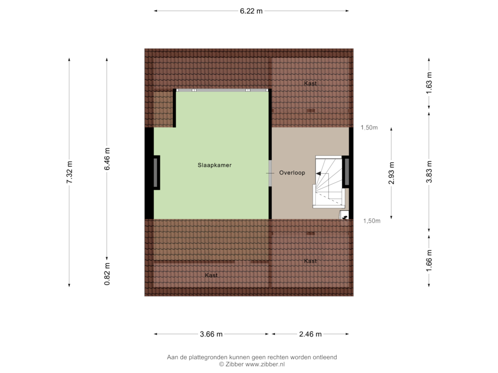 Bekijk plattegrond van Tweede Verdieping van Kortenaerstraat 4