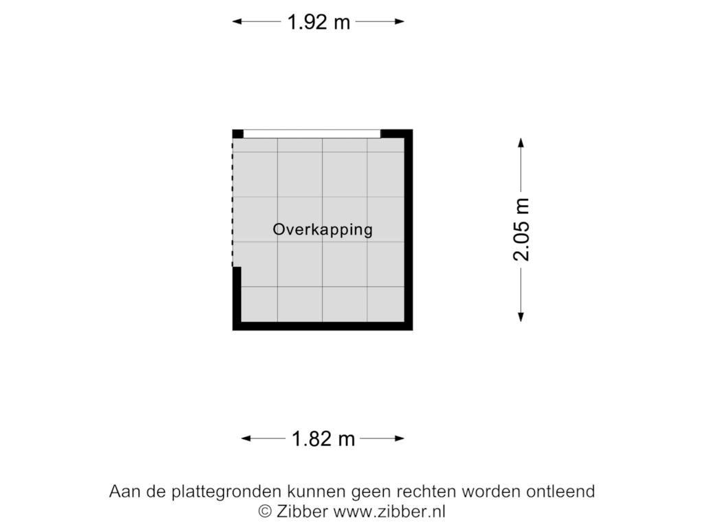 Bekijk plattegrond van Overkapping van Kortenaerstraat 4