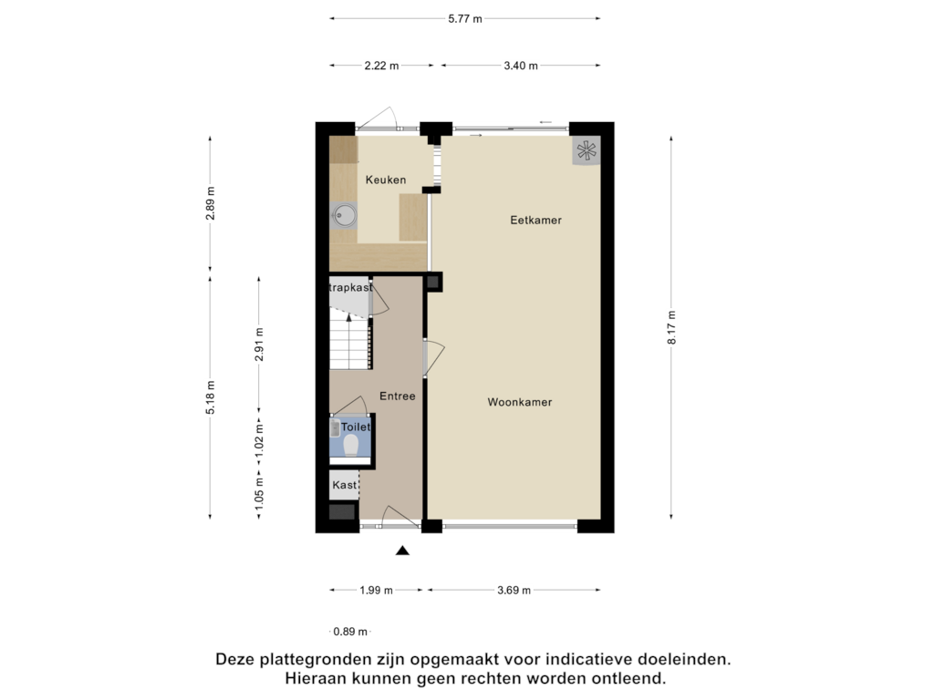 Bekijk plattegrond van Begane Grond van Beethovenlaan 17