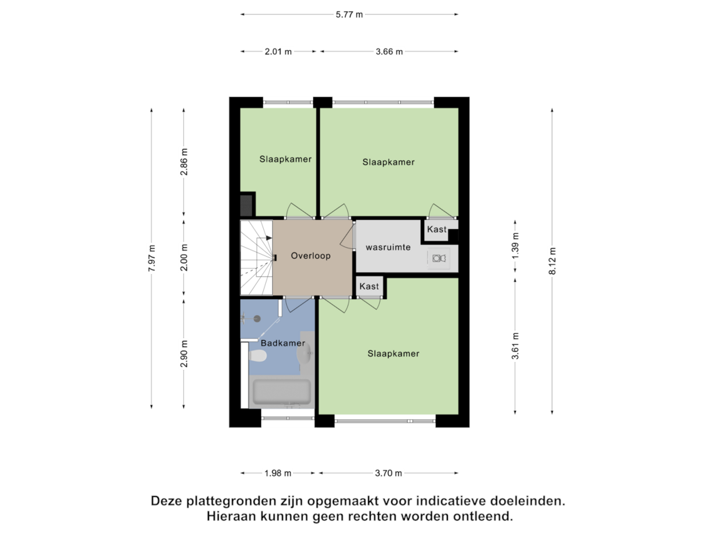 Bekijk plattegrond van Eerste Verdieping van Beethovenlaan 17