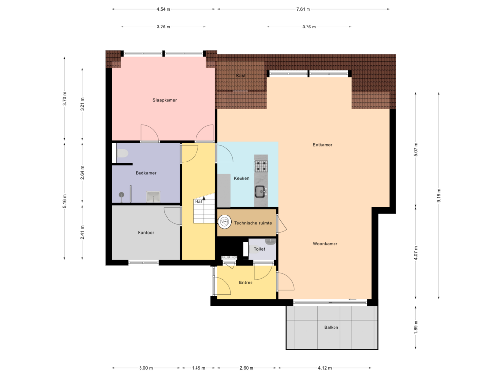 View floorplan of Appartement of Baan 38-H