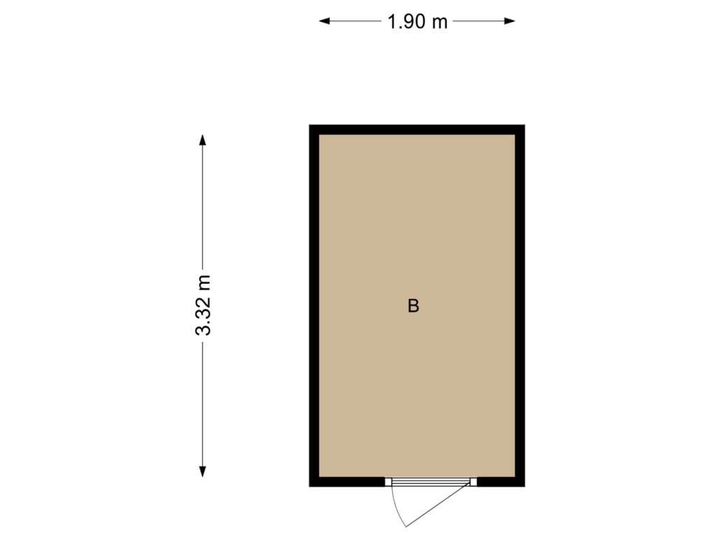 View floorplan of Berging of Baan 38-H