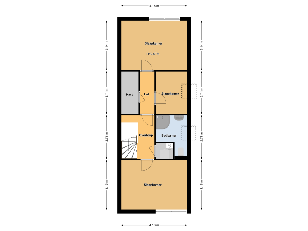 View floorplan of Floor 1 of Antilopespoor 197