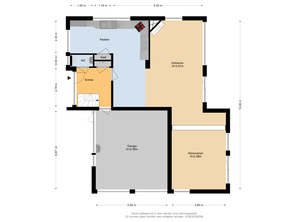 Bekijk plattegrond van Begane grond van Schaepmanlaan 12