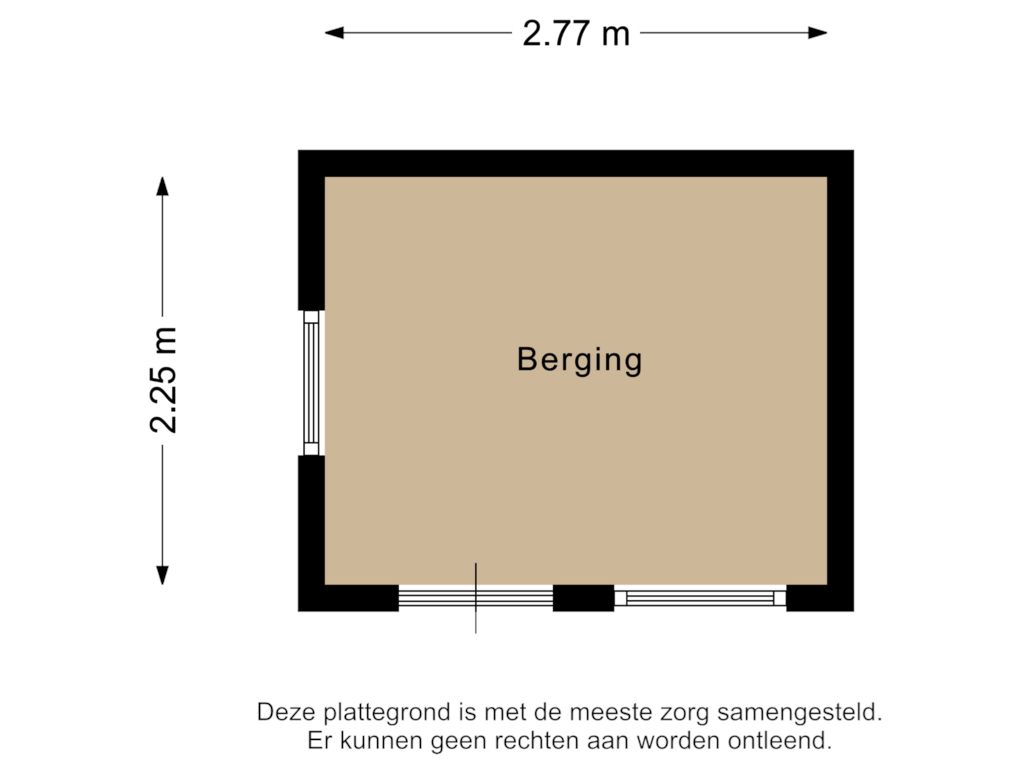 Bekijk plattegrond van Berging van Vordingstraat 18