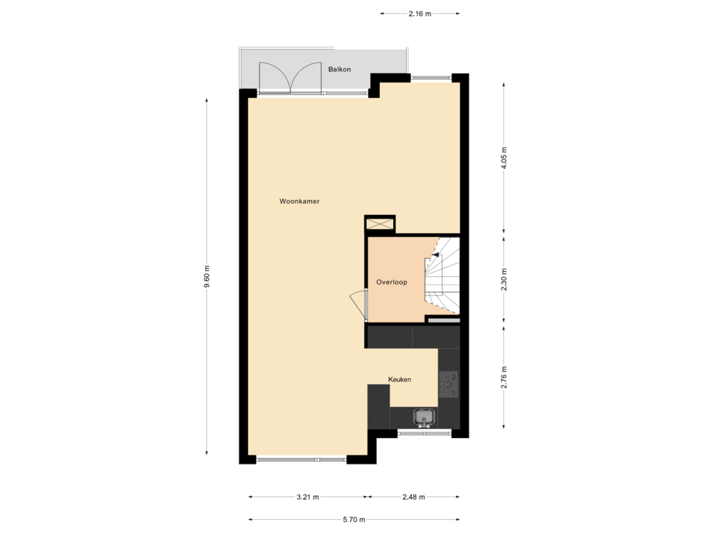 View floorplan of 1e Verdieping of Plataanhout 84