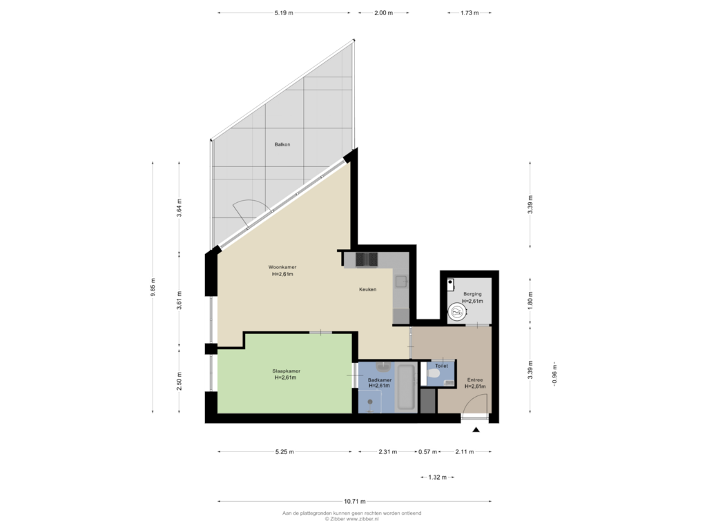 Bekijk plattegrond van Appartement van Hongerlandsedijk 682