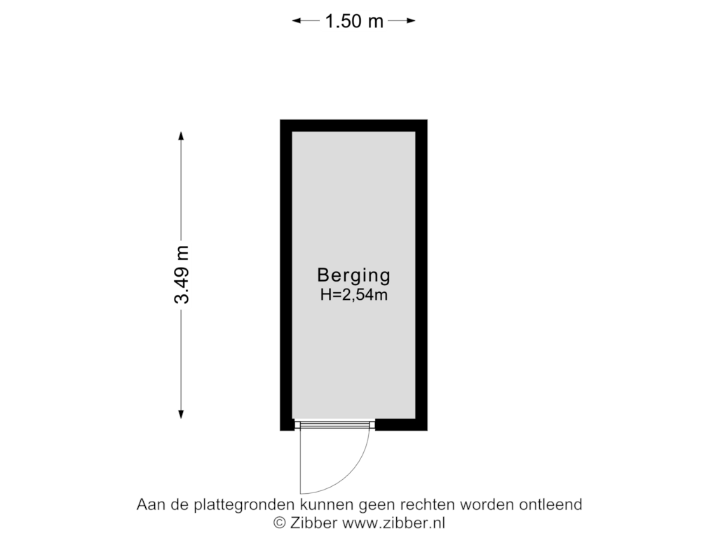 Bekijk plattegrond van Berging van Hongerlandsedijk 682