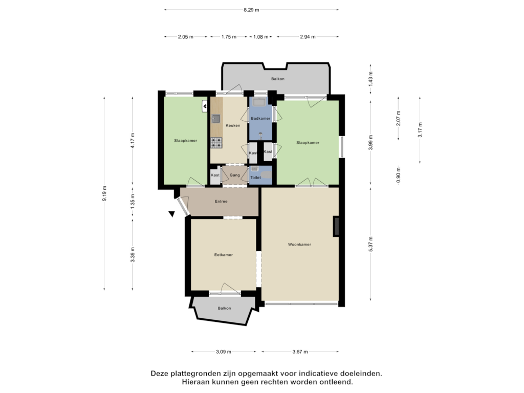 View floorplan of Appartement of Karel de Grotelaan 87