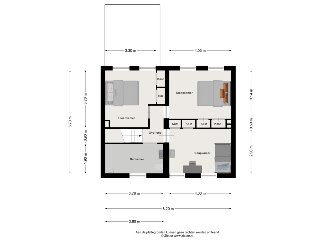 Bekijk plattegrond van Eerste Verdieping van Kerkstraat 16