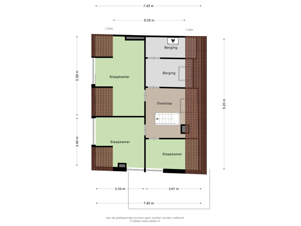 Bekijk plattegrond van Eerste Verdieping van Tsjerkebuorren 15