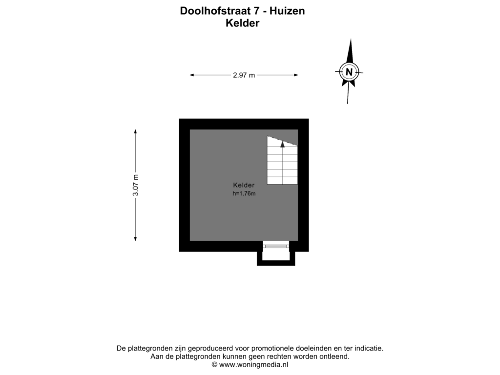 Bekijk plattegrond van Kelder van Doolhofstraat 7