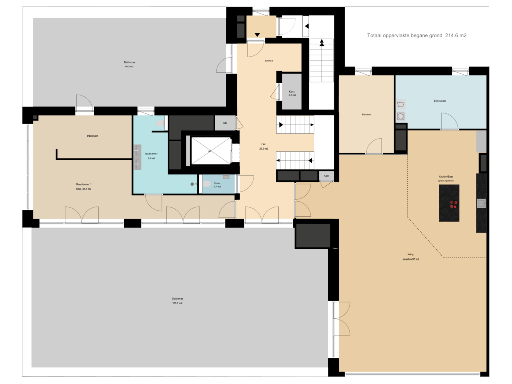 Bekijk plattegrond van Begane grond van Gietijzer 110