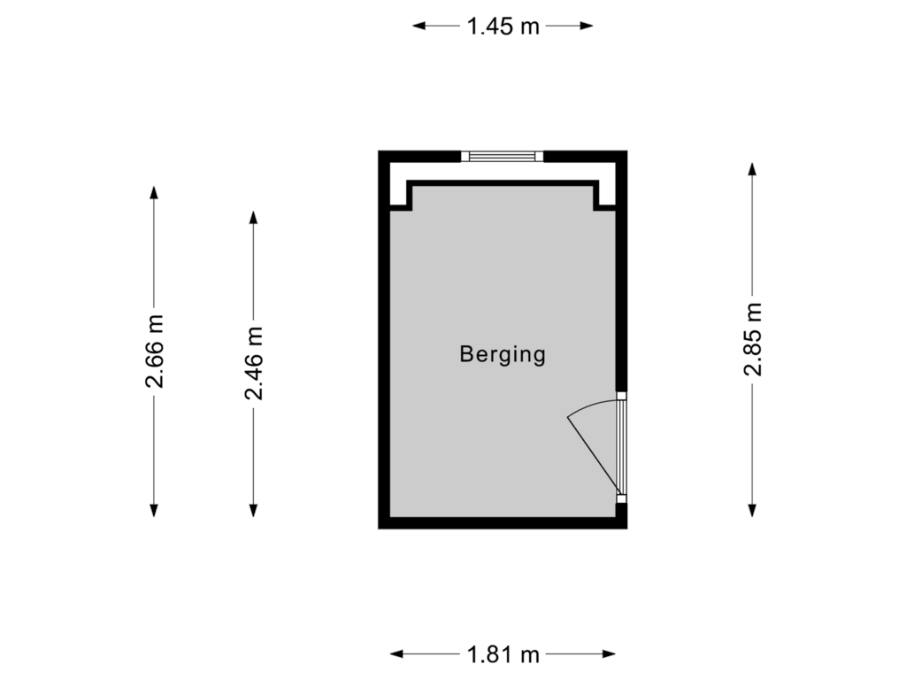 Bekijk plattegrond van Berging van Louise Henriëttestraat 66