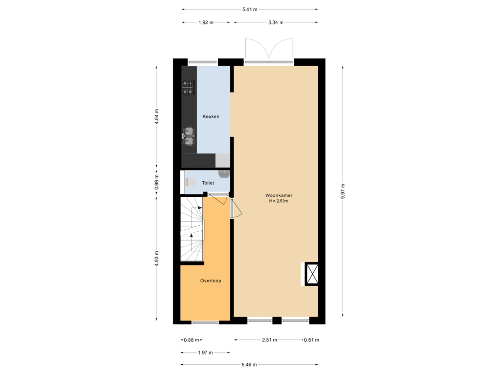 Bekijk plattegrond van Eerste verdieping van Coltermanstraat 12-RD