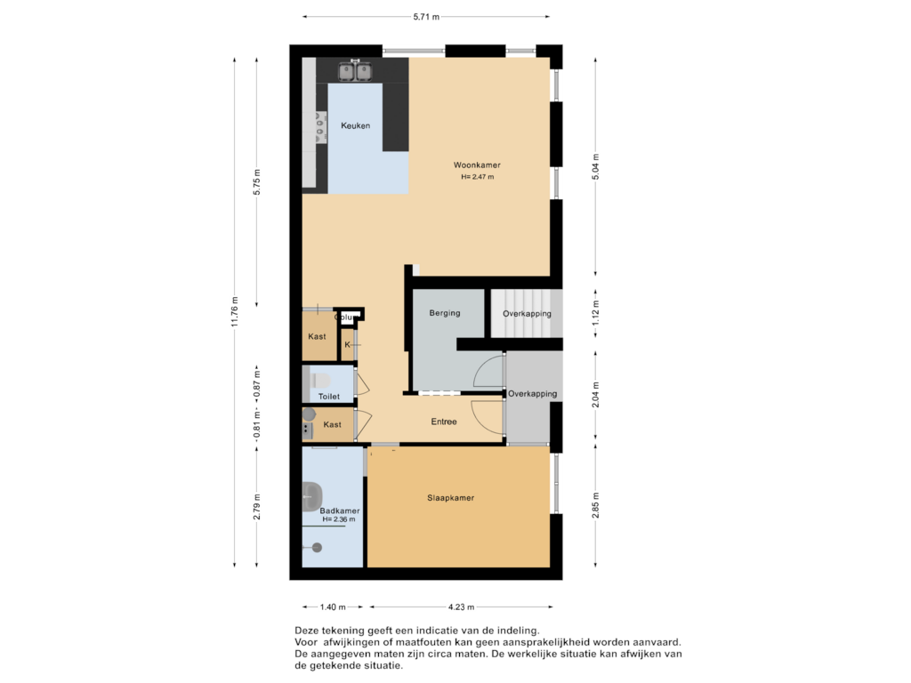 View floorplan of Begane grond of Sebastiaan Centenweg 54