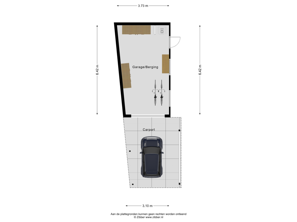 Bekijk plattegrond van Garage van Klokdijk 16