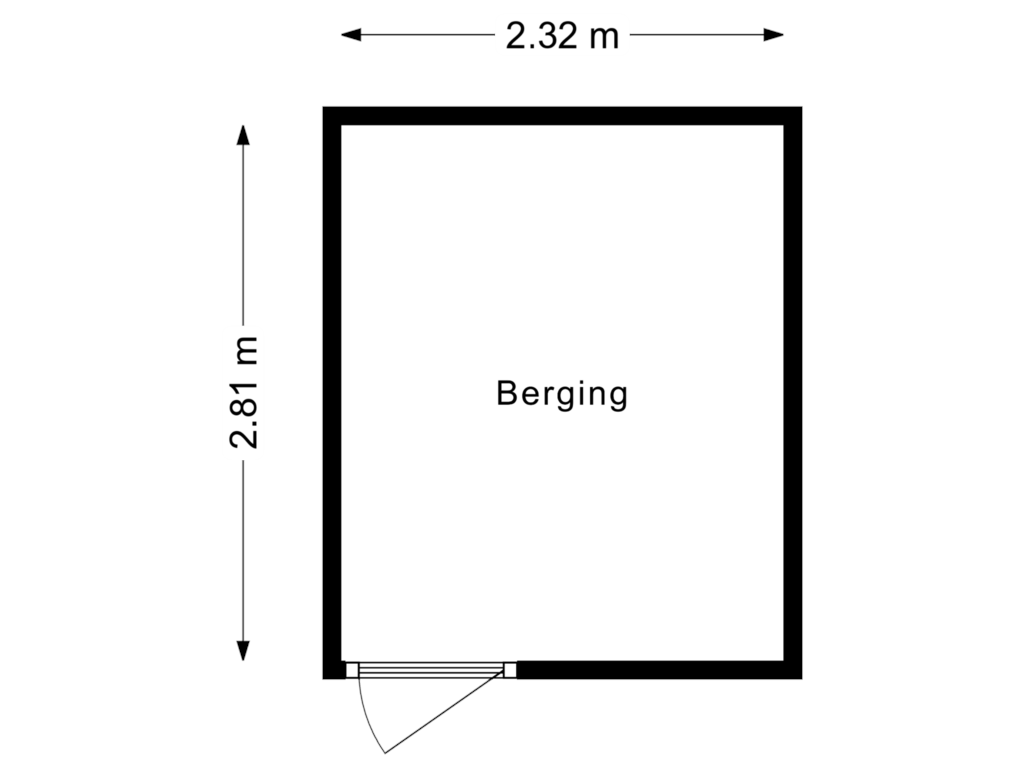 Bekijk plattegrond van Berging van Koornstraat 26-B