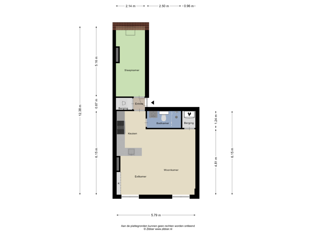 View floorplan of Appartement of Tweede Oosterparkstraat 184-4