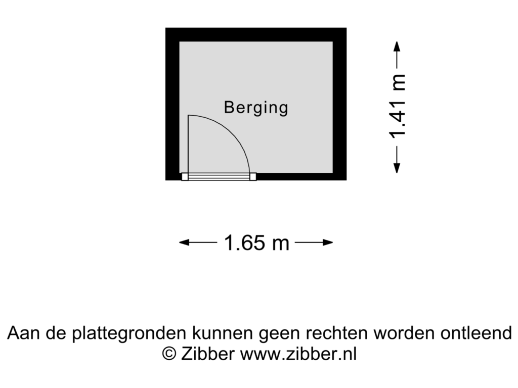 View floorplan of Berging of Tweede Oosterparkstraat 184-4