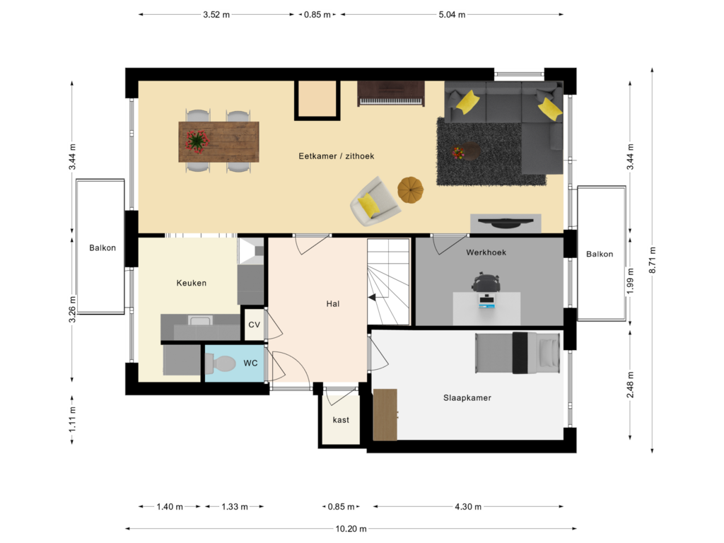 Bekijk plattegrond van 1e Verdieping van Multatulistraat 51