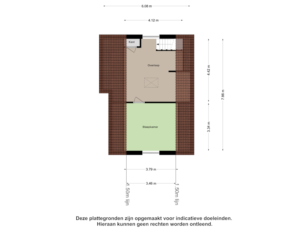 Bekijk plattegrond van Eerste Verdieping van De Trije Roeden 1